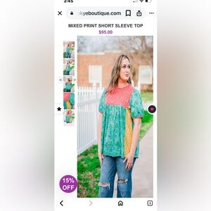 Oh My Stars Babydoll Short Sleeve Large Blouse.       3080